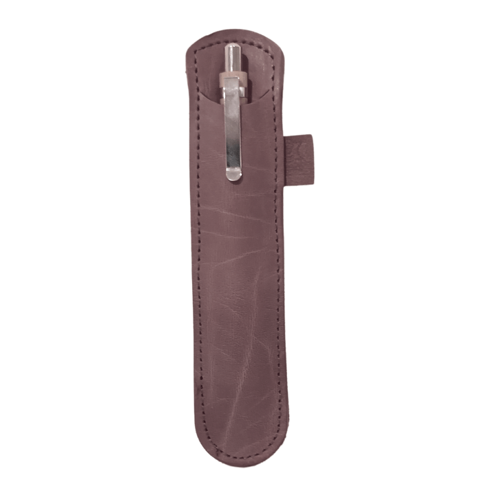 Étui à stylo en cuir artisanal avec stylo en bambou inclus